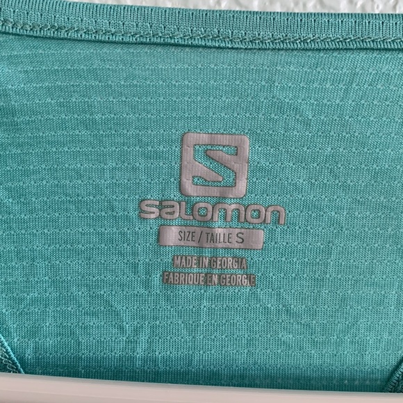 Salomon Athletic Tank in Teal Blue. Sz S - Picture 3 of 5